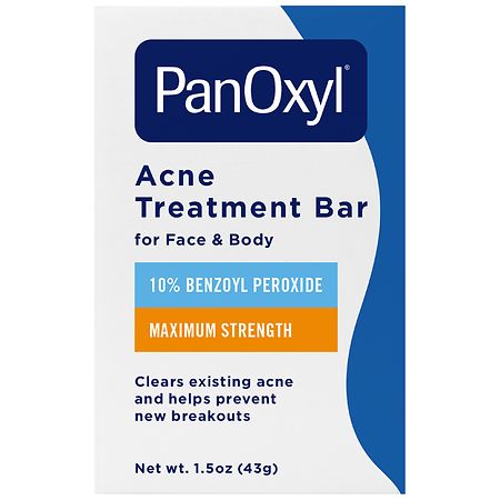 Panoxyl 10% Benzyol Peroxide Acne Cleansing Bar - 1.5oz: Paraben-free, Vegan, Acne-prone Skin, Unscented