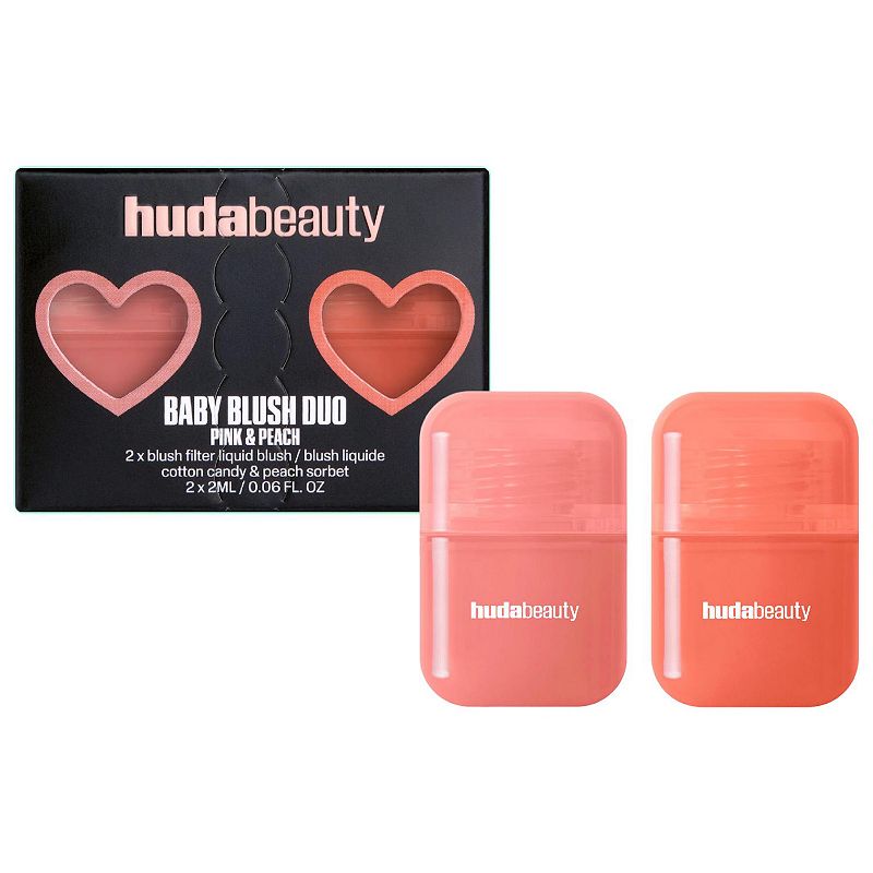 Huda Beauty Mini Baby Blush Duo Set - Ctn Cndy & Pink Srbt