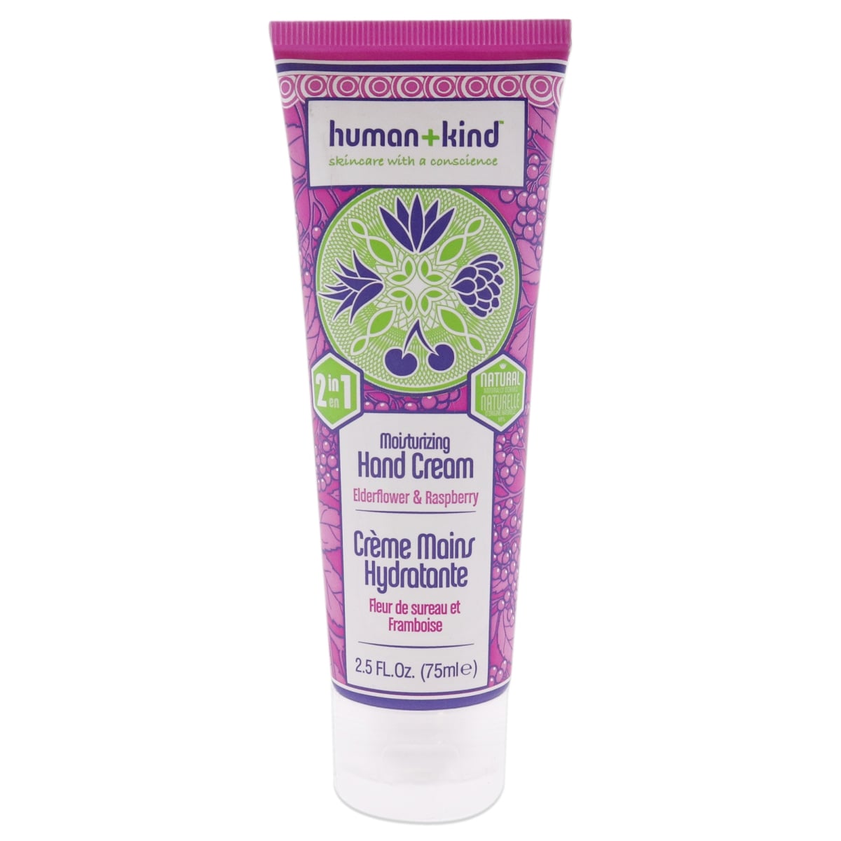 Human + Kind Moisturizing Hand Cream - Elderflower & Raspberry - 2.5 oz