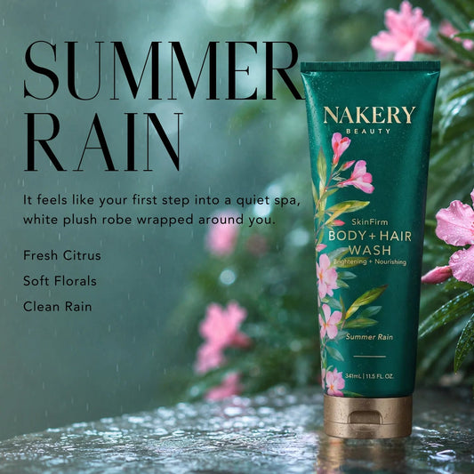 Nakery Body + Hair Wash - Summer Rain -11.5 oz