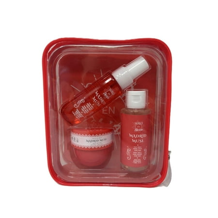 Solo En Ibiza Madrid Muse 3-piece Gift Set Body Butter Mist and Bubble Bath