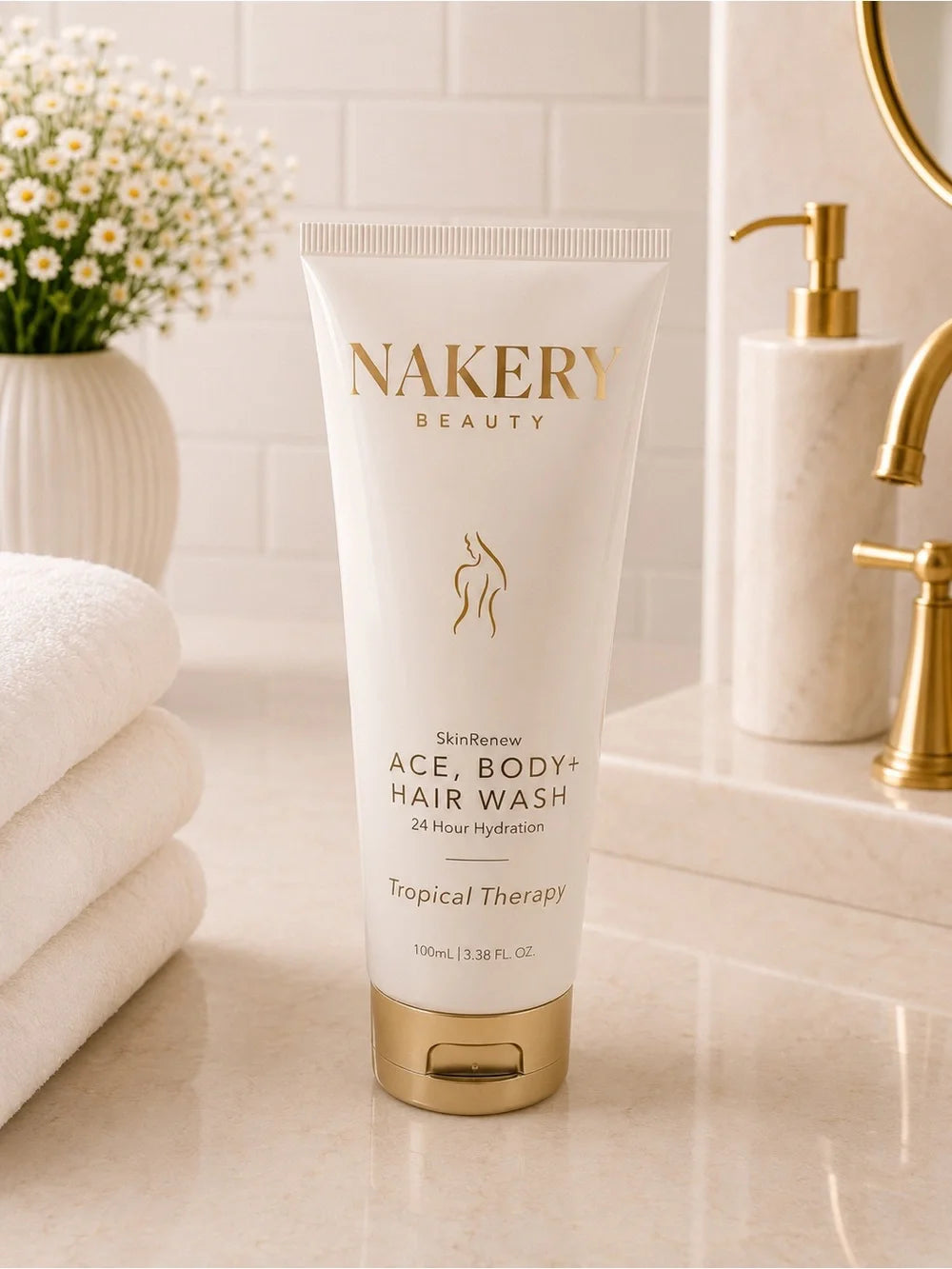 Nakery Face, Body + Hair Wash - Tropical Therapy 3.38 oz