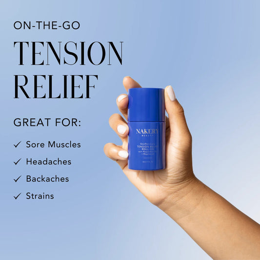 Nakery Tension Relief Roll-On w/ Peppermint Oil and Magnesium - 1 oz