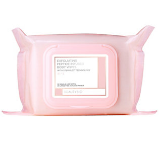 Beautybio Exfoliating Body Wipes. Peptide-infused with Steriglo Technology. Pack of 30
