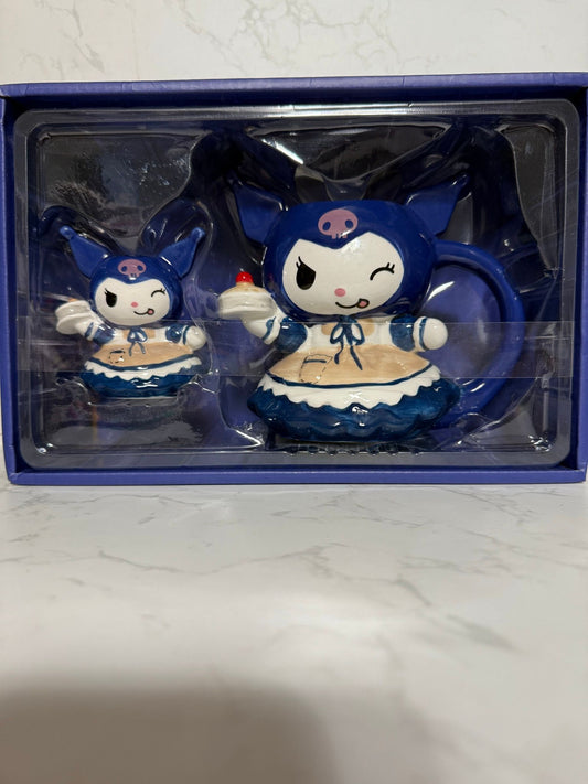 New Blue Sky Clayworks Sanrio Kuromi Ceramic Mug & Figurine Set