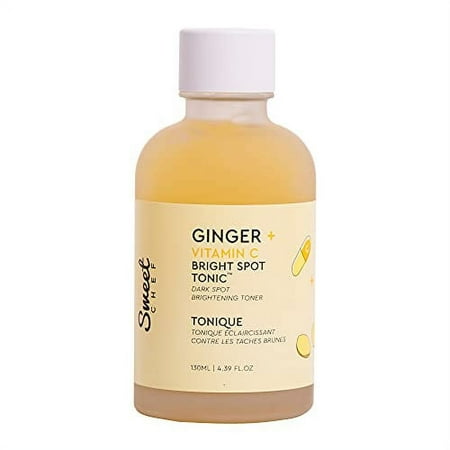 Sweet Chef Ginger + Vitamin C Spot Tonic - Ginger + Turmeric Vitamin C Facial Toner Hydrates and Visibly Smooths Skin - Vitamin C Helps to Fade the Appearance of Dark Spots (130ml / 4.39 Fl Oz)