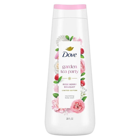 Dove Beauty Garden Tea Party Body Wash - Rose Berry Bouquet - Limited Edition - 20 Fl Oz