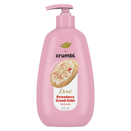 Dove X Crumbl Moisturizing Liquid Hand Wash - Strawberry Crumb Cake 12 oz