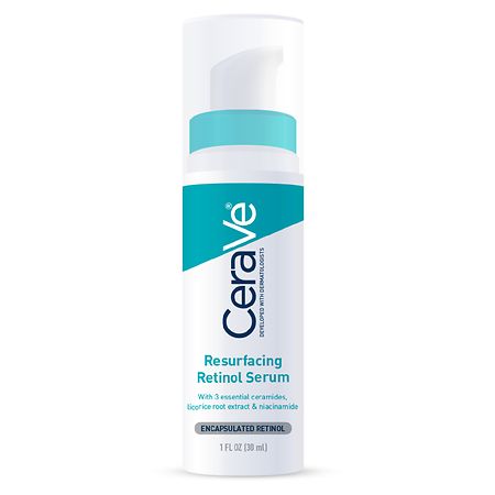 Cerave Resurfacing Retinol Face Serum - 1 Fl Oz: Dark Spot Reduction, Skin Tone Improvement, Paraben-free