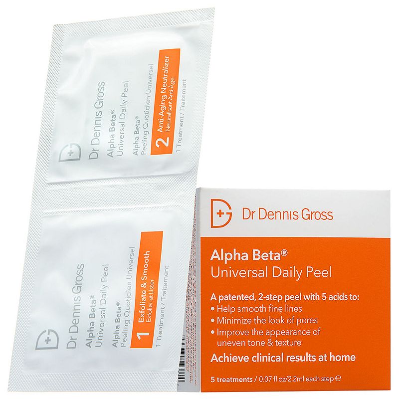 Dr. Dennis Gross Alpha Beta Universal Daily Peel: for Uneven Tone or Texture and Fine Lines or Enlarged Pores (5 Treatments)