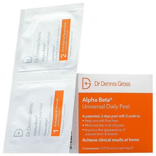 Dr. Dennis Gross Alpha Beta Universal Daily Peel: for Uneven Tone or Texture and Fine Lines or Enlarged Pores (5 Treatments)