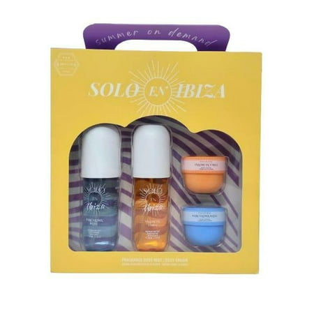 Solo En Ibiza Fragrance Body Mist & Body Cream 4 Pc Gift Set – Summer on Demand
