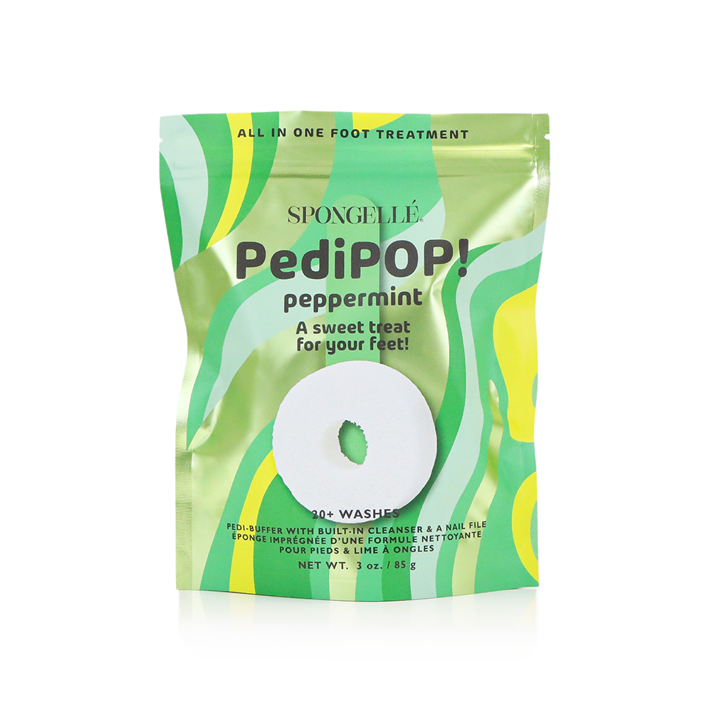 Spongelle Pedipop! Pedi Buffer & Nail File - Peppermint