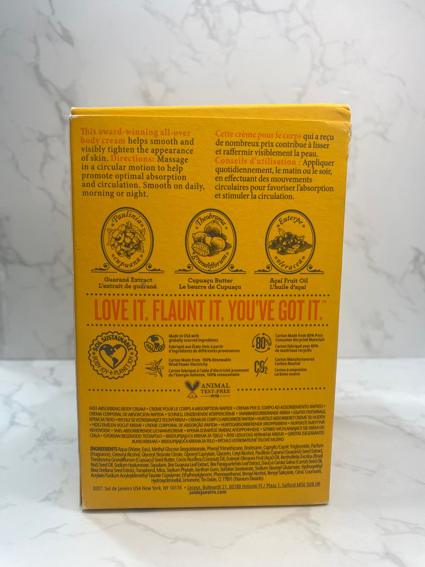 Limited Edition Sol de Janeiro Brazilian Bum Bum Cream Biggie Biggie Size