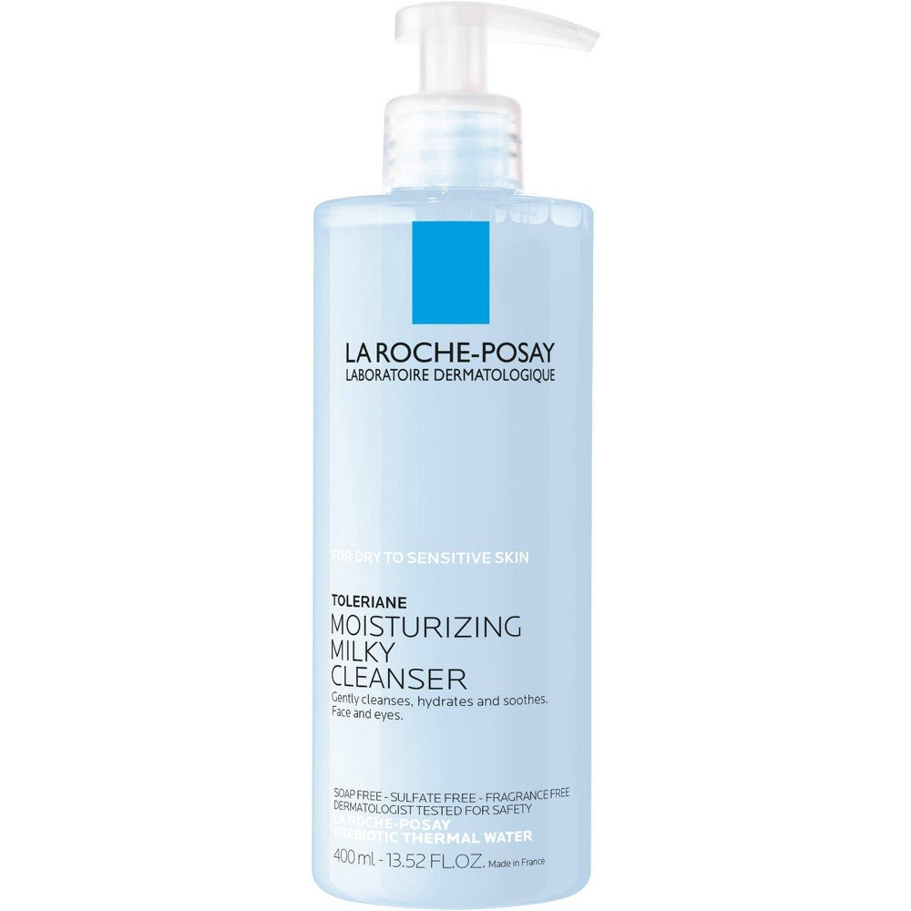 La Roche Posay Toleriane Moisturizing Milky Cleanser - 13.52 Fl Oz: Alcohol-free, for Sensitive & Dry Skin, Unscented
